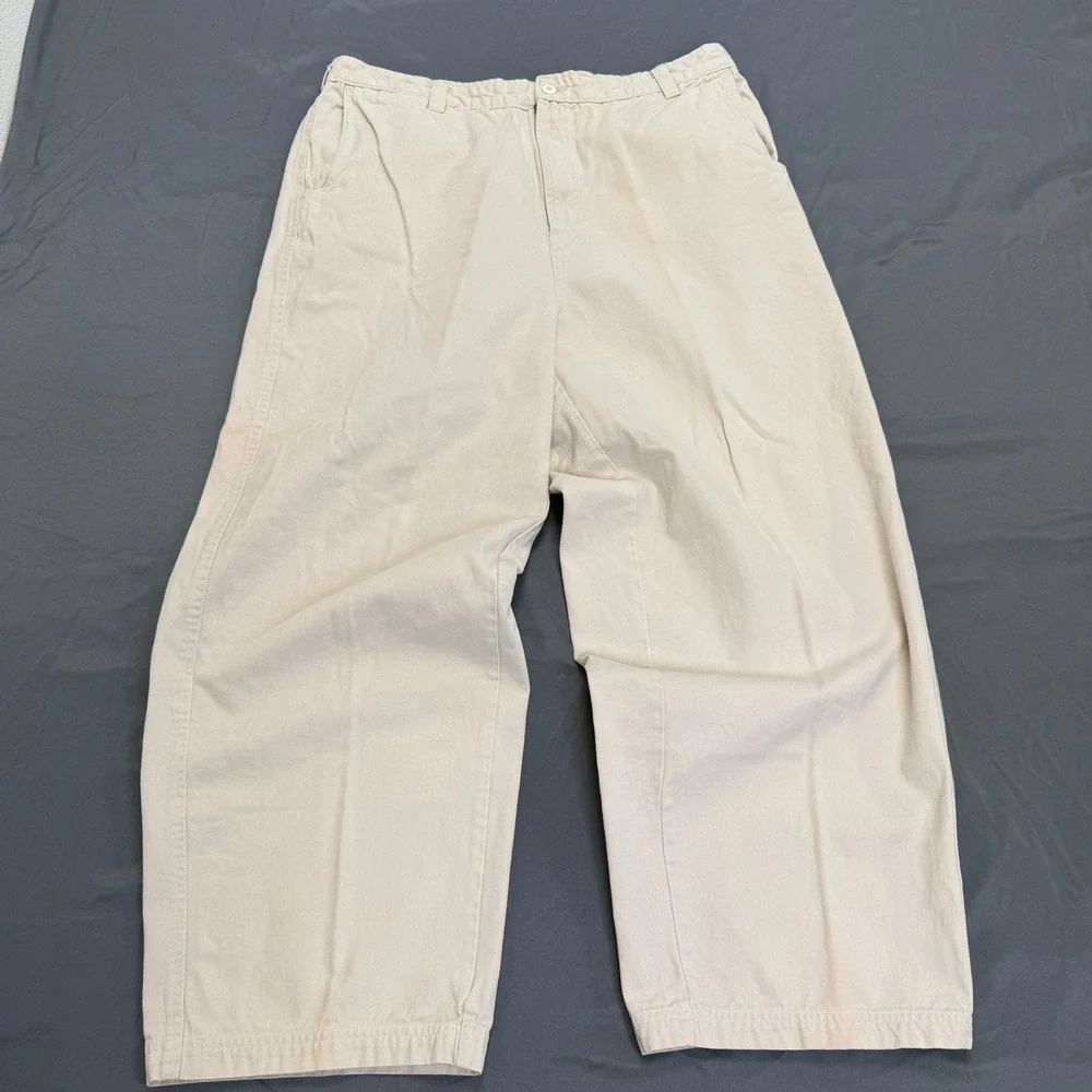 Vintage Colo Wear America Mens Relaxed Fit Khaki Pants Cotton 38x30 Wide Leg